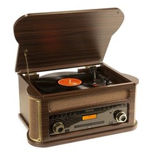 Fenton Memphis Vintage Record Player with CD & Cassette - Retro Design