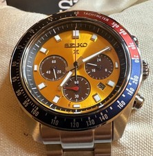 Seiko Prospex Speedtimer "Pogue" Orange Dial Stainless Steel Watch SSC947  UK