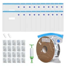 3D Printer Filament Storage kit 20pcs Vacuum Storage Sealing Bags with Desicc...