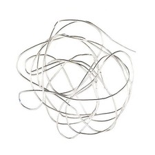 Silver French Wire Medium 0.9mm 14" Reinforced Bead Cord, Gimp, Bullion