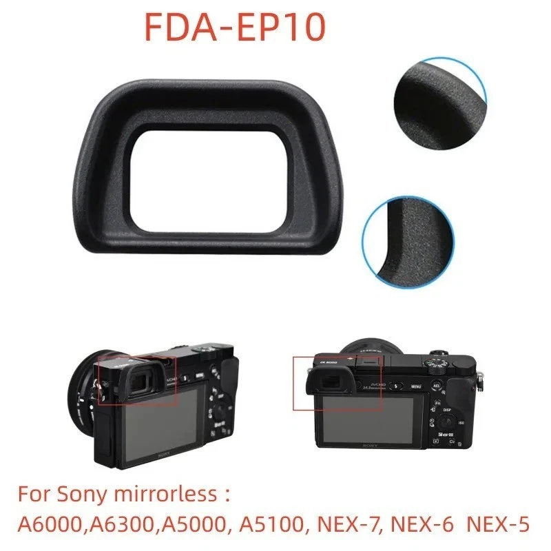 Hard Plastic FDA-EP10 Eyecup Viewfinder for Sony Alpha A6000 A6100 A6300 NEX-7 - Image 3 of 4