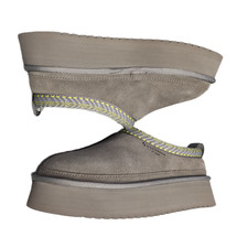 Koolaburra by UGG Burree Platform Slippers Women 6 Gray Faux Fur Lined 1159750