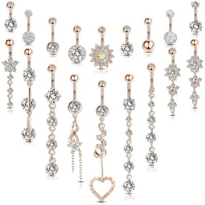 Women's Rhinestone Belly Button Jewelry