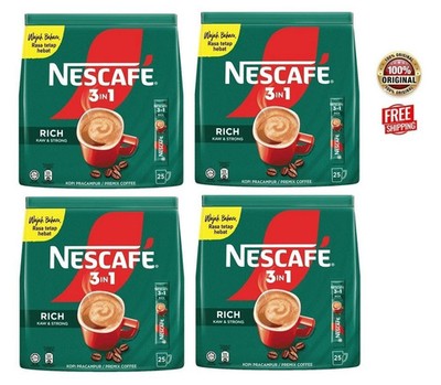 NESCAFE 3 in 1 Blend & Brew RICH Instant Coffee x 4 packs （100 sticks）