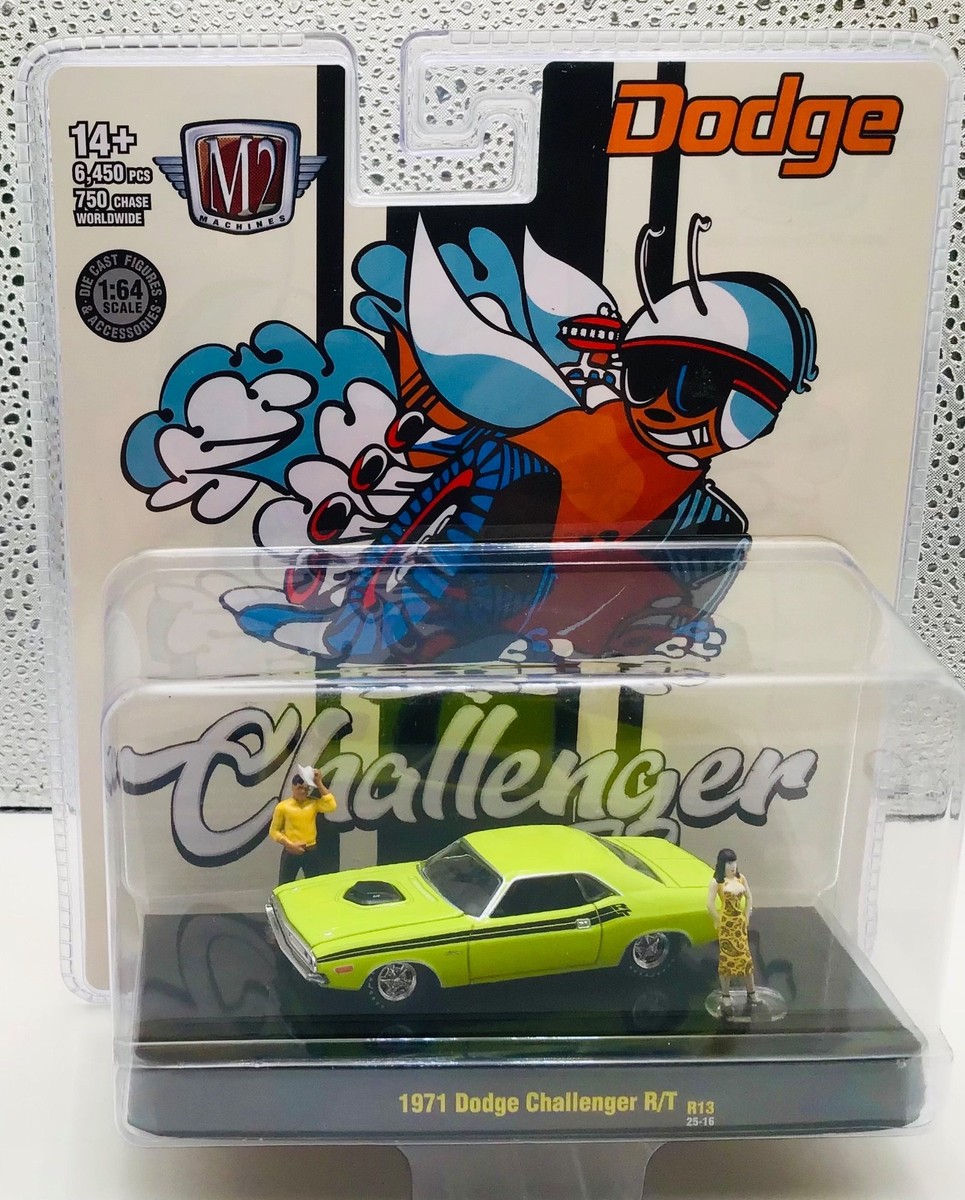 M2 1971 ダッジ・チャージャー R/T ヘミ(チェイスカー) M2 Machines Diorama 1971 Dodge Challenger R/T Chase Car 1/64 Toy