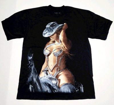 NEW BEYONCE RENAISSANCE WORLD TOUR MERCH DISCO COWGIRL TSHIRT TEE BLACK LARGE L