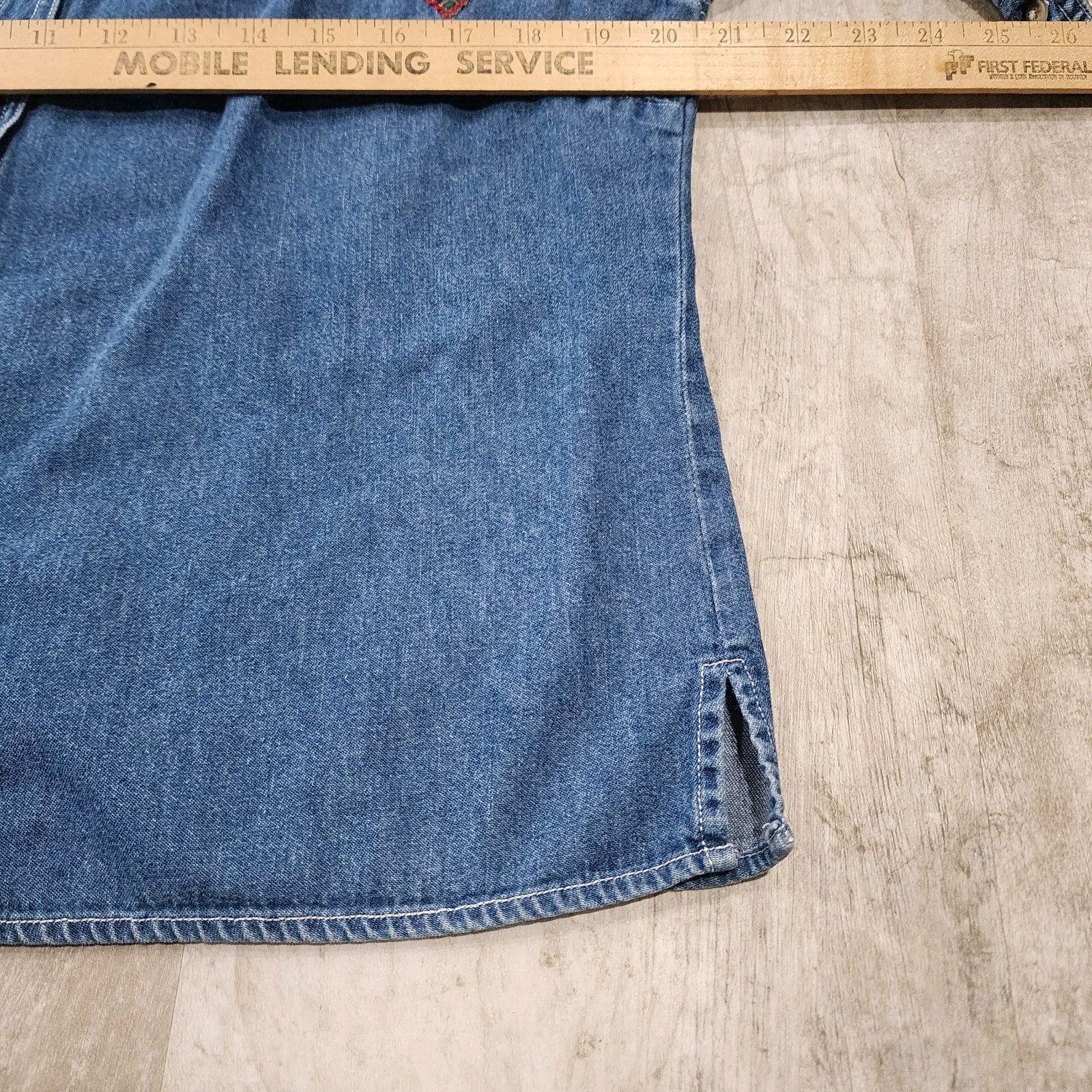 Vintage Women's Patchwork Embroidered Button Up S… - image 10