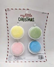 Hobby Lobby Macaroon Ornaments Set Of 4 Velour Colorful Pastel Gingerbread Candy