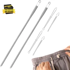 6Pcs Drawstring Threader Tool, 3 Designs Rope Threader Clip Easy Insert Drawstri