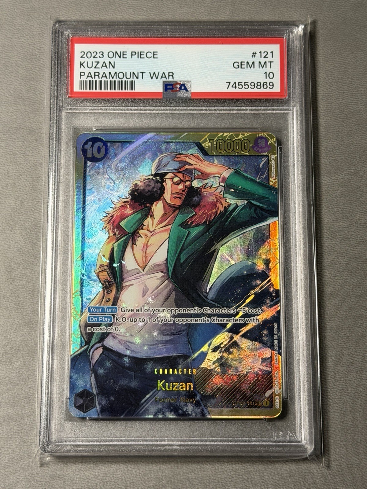 Kuzan 2023 Paramount War #OP02-121 Secret Rare Price Guide