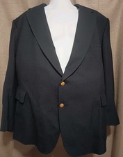 Stafford Men's Big and Tall Navy Blue Wool Blazer Sport Coat 54R
