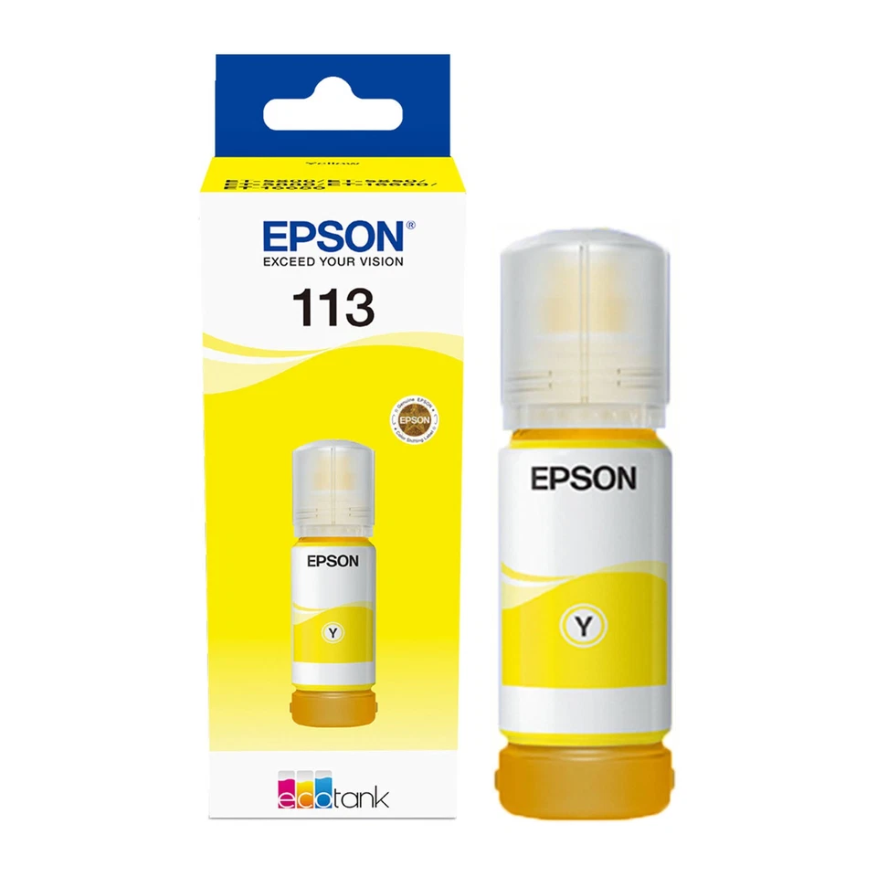 Original Epson 113 Yellow Ink Bottle (C13T06B440) - Image 3 of 4
