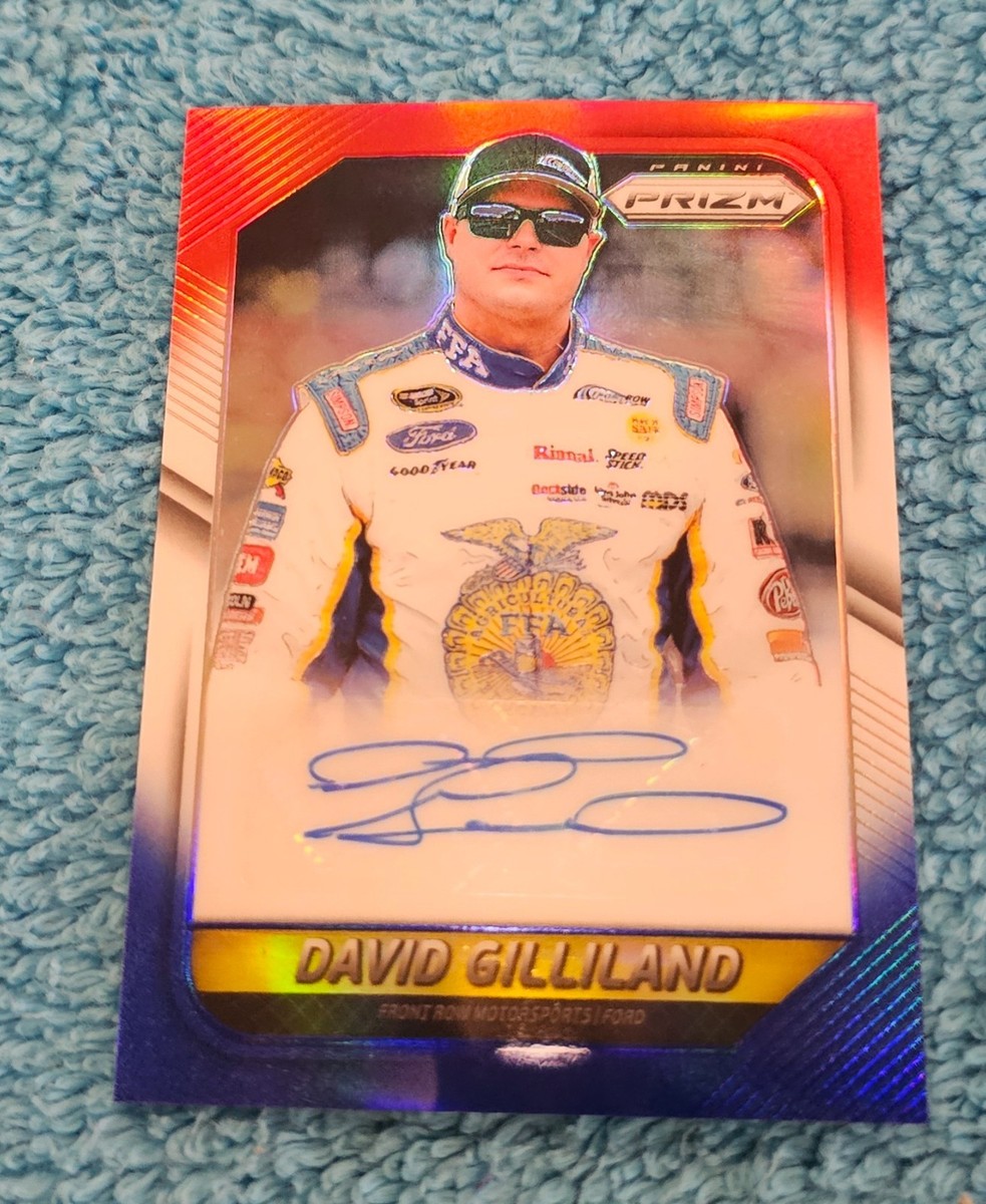 2016 Panini Prizm NASCAR Autograph David Gilliland Red, White