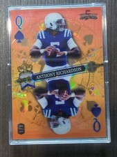2024 Wild Card 5 Card Draw Anthony Richardson Queen Of Spades 1/1 Mirror Orange