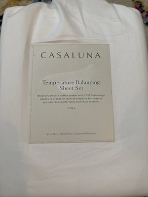 Casaluna FULL Size Temperature Regulating Sheet Set - White