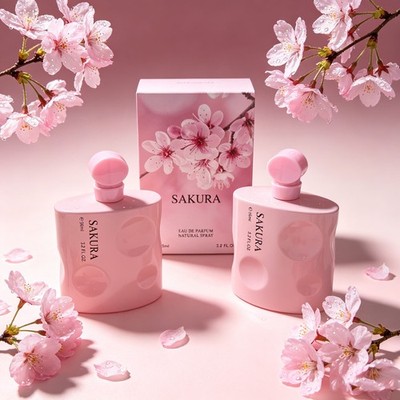 2 Pack Premium Sakura Fragrance 95ml/3.2oz - Unique Floral Scent Non-Clashing