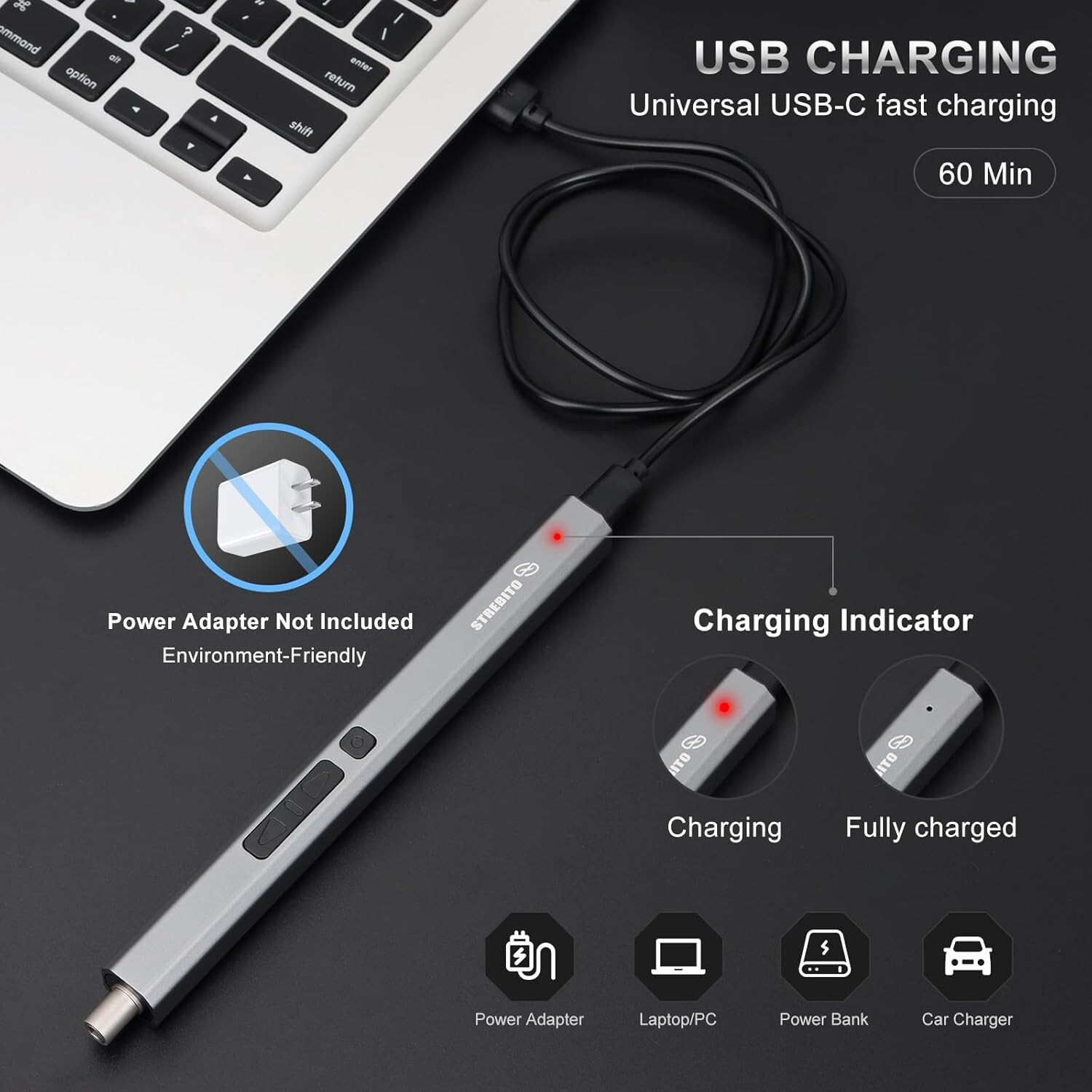 Rechargeable Mini Electric Screwdriver Kit - 200 RPM Precision Bits Included