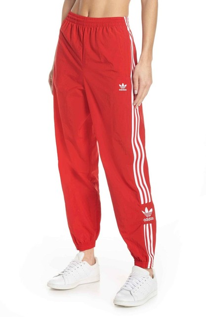 adidas track pants womens red