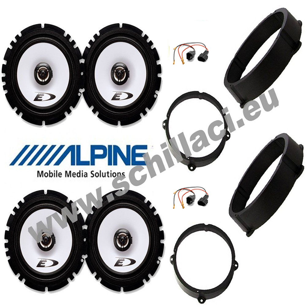 Kit 4 Casse Alpine per Fiat Croma con Adattatori - Upgrade Audio Completo