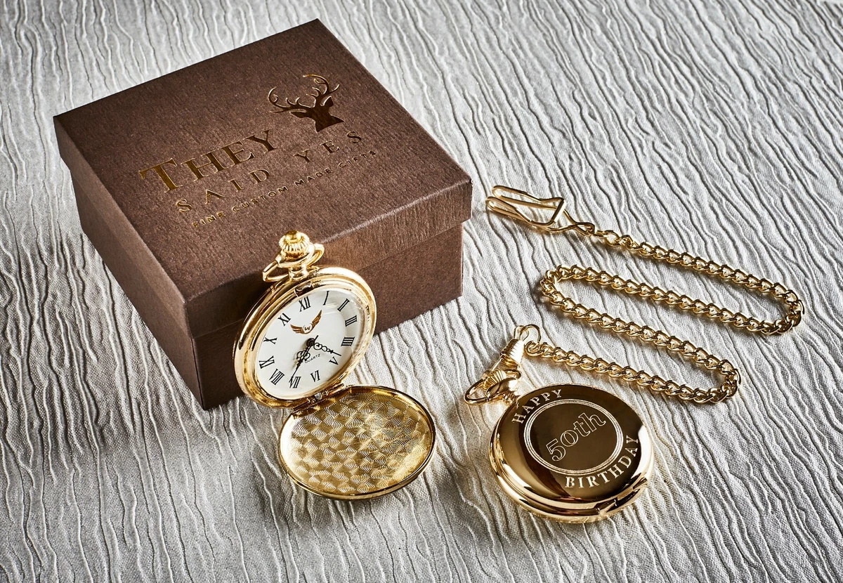 Custom engraved top pocket watch
