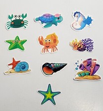  A Lot Of 10 Cartoon Marine Life Vinyl Stickers Scrapbooking Laptop Bottles