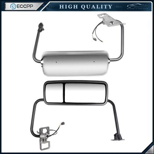 For 2004-2018 Freightliner Century/Columbia Chrome Door Mirrors LH+RH Side