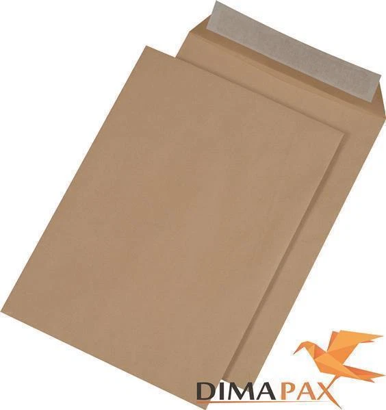 DIMAPAX 1000 Stück Versandtaschen DIN C4 ohne Fenster 229 x 324 mm HK 90 g/m² BRAUN