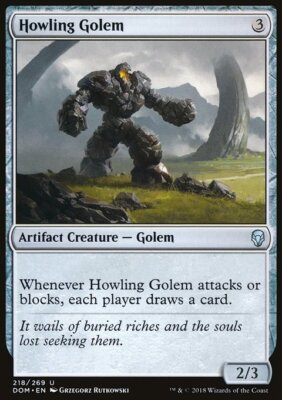 MTG Magic the Gathering Howling Golem (218/296) Dominaria LP