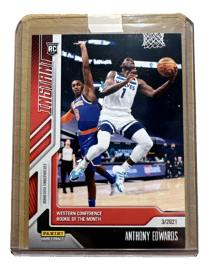 2020-21 PANINI INSTANT - ANTHONY EDWARDS RC #134 - Rookie Of The Month #1 Of 803