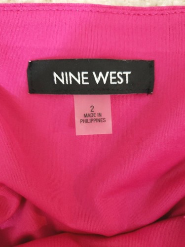 Nine West ~Woman Size 2~ Pink/Orange Cap Sleeve Dress Fully Lined. - Picture 2 of 12