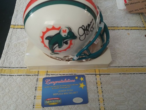 Junior Seau Signed Miami Dolphins Mini 