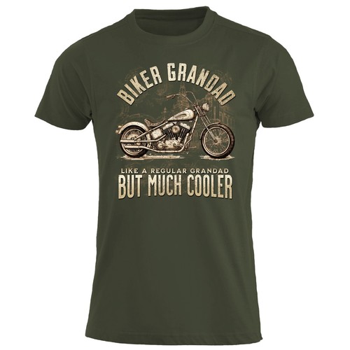 Chopper Motorrad Vintage T-Shirt Biker Opa wie normal, aber viel kühler T-Shirt - Bild 13 von 13