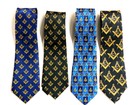 Masonic Square & Compass Tie Necktie ,Hand stitched,New, Set #04