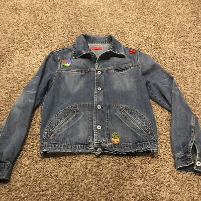 peoples wardrobe womens S cotton denim jean jacket a2