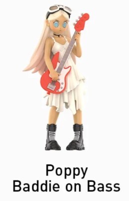 【Peach Riot】 poppy-Baddie on Bass RiseUp POP MART Peach Riot Rise Up Series Figure Poppy Baddie on Bass New