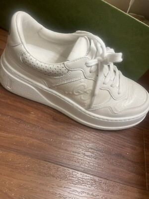 Size 6.5US Gucci GG Embossed Sneaker White | eBay