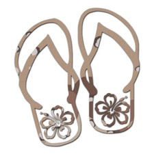 Hibiscus Flip Flops - Vinyl Decal Sticker - Multiple Patterns Sizes - Ebn371 Hibiscus Flip Flops - Vinyl Decal Sticker - Multiple Patterns Sizes - Ebn371