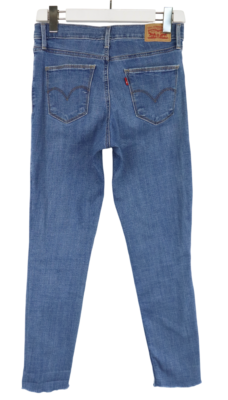 ※ハッピー LEVI's Slimming Slim Jeans Women's W27 L28 Blue Denim Zip Fly
