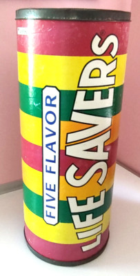 Vintage LIFE SAVERS Five Flavor Huge Can Display 1964 Advertising