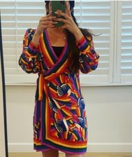 Farm Rio Women’s Bird Print Multicolored Wrap Size XS