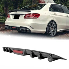 Carbon Fiber Style Rear Bumper Lip w/ Tail Light For Mercedes Benz W212 AMG E63