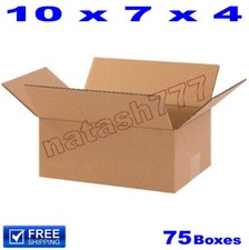 75 - 10x7x4 Cardboard Boxes 32-ECT Mailing Packing Shipping Corrugated Carton