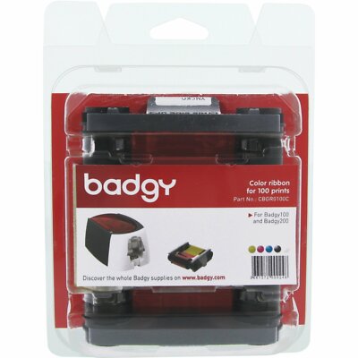 Genuine Evolis Badgy100 / Badgy200 YMCKO Ribbon - CBGR0100C - New