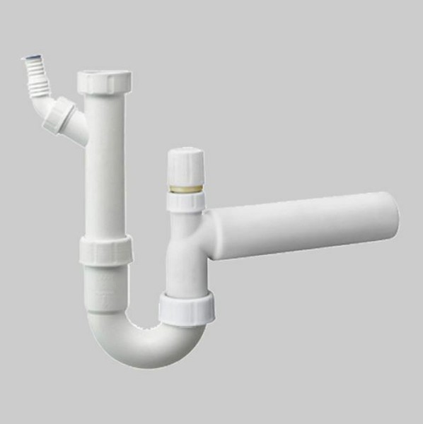 "Haas RöHrensiphon Siphon RohrbelüFter Waschbecken DN40 Sifon SpüLe KüChe 1 1/2\""-image