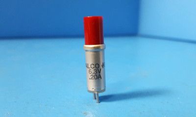 (2 pcs) Panel Light Indicator, #39, Dialco/Dialight, 6.3v-200mA, red