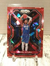 2020-21 Panini Prizm Daniel Oturu Red Cracked Ice ROOKIE Refractor Clippers RC 1