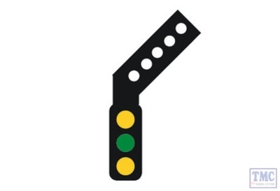 TTDS4R Train Tech OO DCC Signal (RH Feather) - 3 Aspekte Entfernung