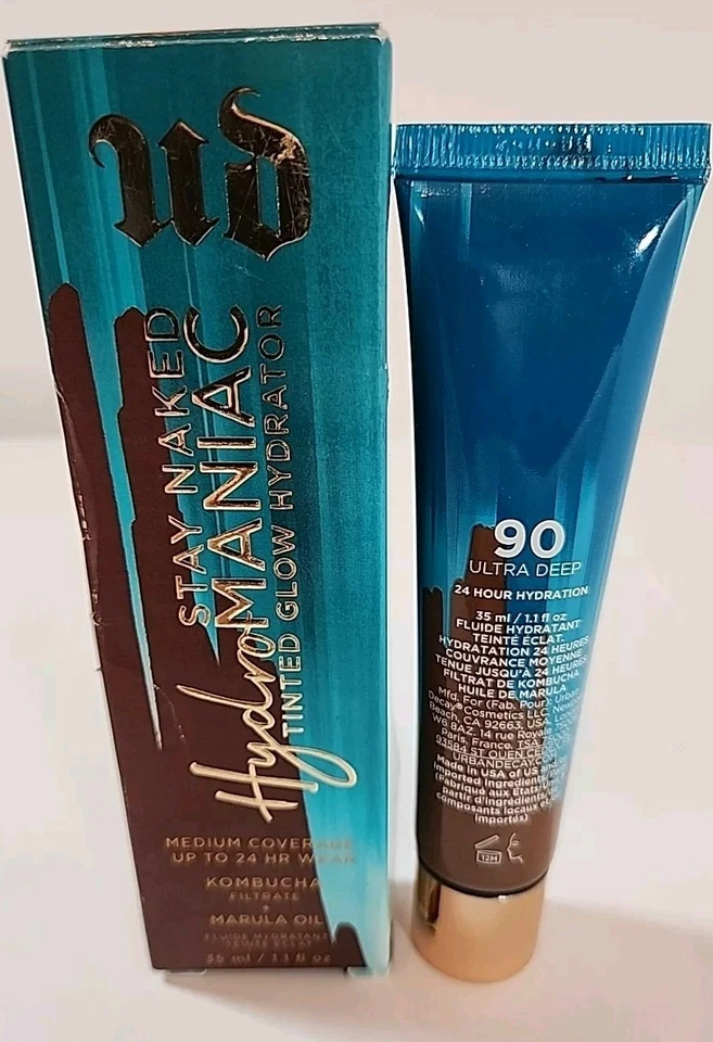 NEW Urban Decay Stay Naked Hydromaniac Tinted Glow Hydrator #90 Deep 1.1 oz - Image 2 of 4