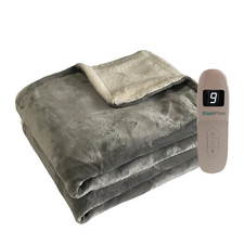 Image of Electric Heated Throw Blanket, Warm Soft Fleece (Sherpa) Fast Heat 9Levels&Timer