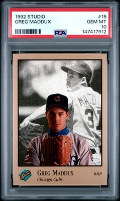 1992 STUDIO #15 GREG MADDUX PSA 10